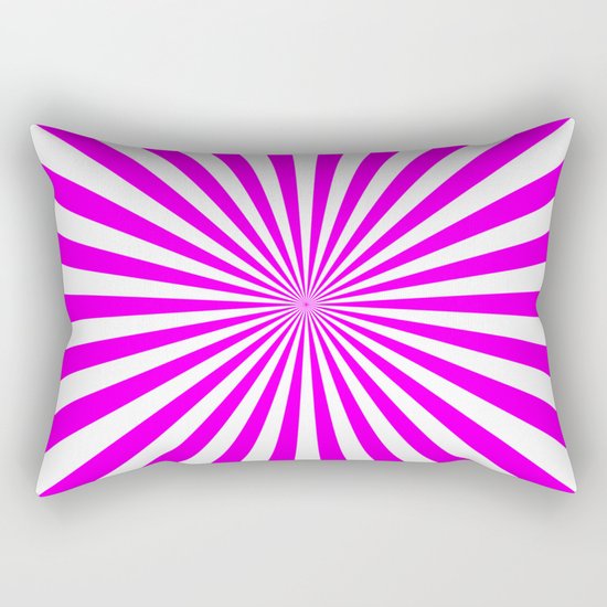Starburst (Fuchsia/White) Rectangular Pillow