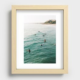 San Clemente Surf Recessed Framed Print