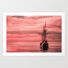 dream sailing boat  Art Print