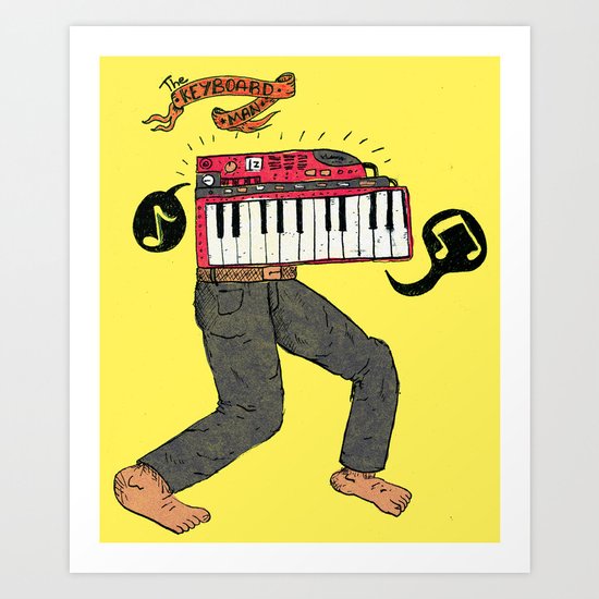 The keyboard man Art Print