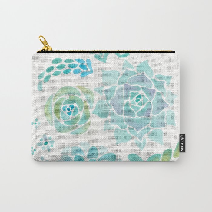 Watercolor Succulent Garden 1 Carry-All Pouch