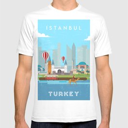 Istanbul, Turkey- Retro travel poster T-shirt