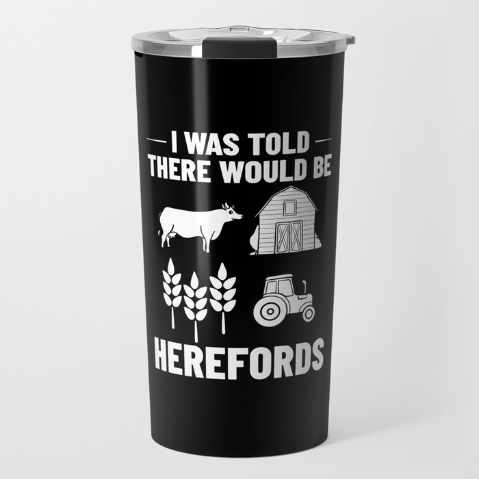Hereford Cow Cattle Bull Beef Farm Travel Mug