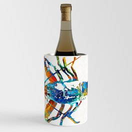 Colorful Lobster Art by Sharon Cummings Wine Chiller
