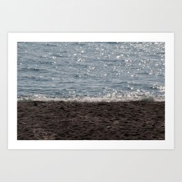 Sunkissed Ocean Dream #1 #santorini #art #society6 Art Print | Waves, Ocean, Sand, Sparkling Water, Calm, Water, Theros Beach, Eros Beach, Sun Kissed, Nature 