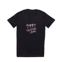 Greetings Word Art Lines Hearts Day Valentines Day T Shirt
