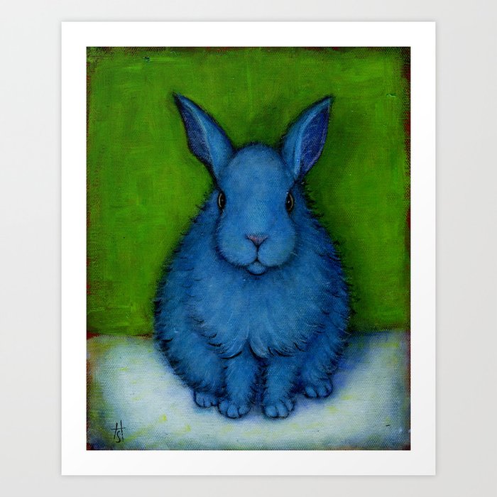 Blue Bunny Art Print