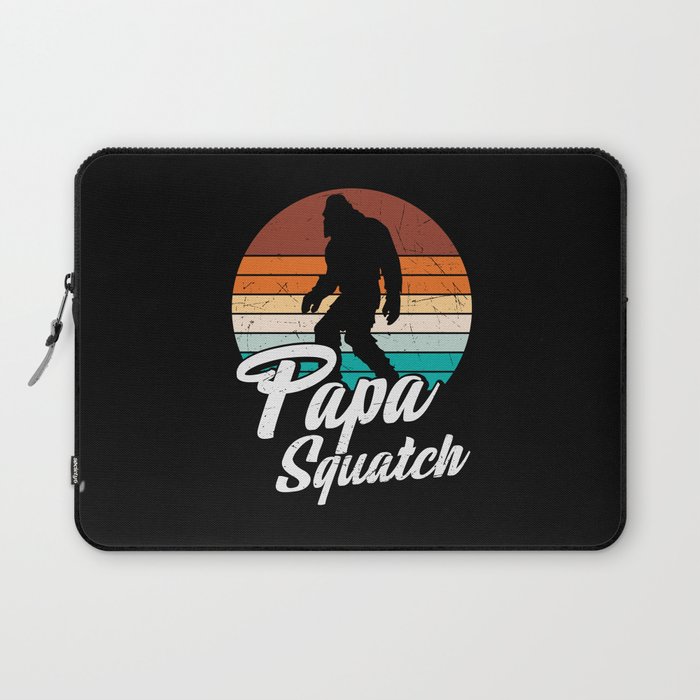 Papa Squatch Funny Vintage Sasquatch Laptop Sleeve