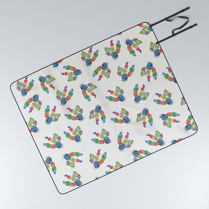 Colorful and abstract cactus Picnic Blanket
