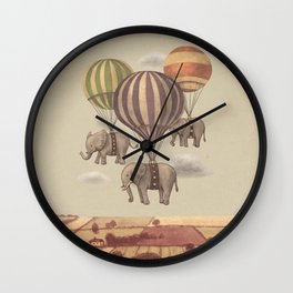 Flight of The Elephants Wall Clock