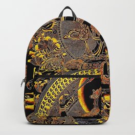 Manjushree Black Gold Thangka Backpack