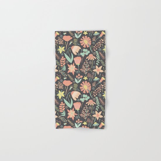 Peachy Keen Wildflowers Hand & Bath Towel
