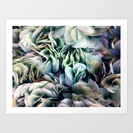 Soft Subtle Petal Ruffles Abstract Art Print