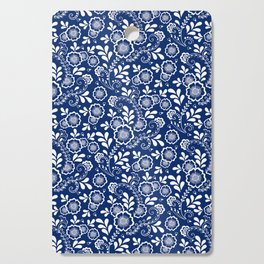 Blue And White Eastern Floral Pattern Cutting Board