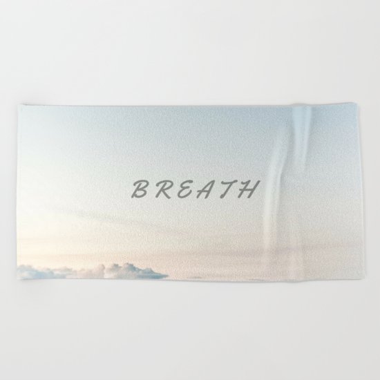 BREATH (Hipster Cloud Sky) Beach Towel