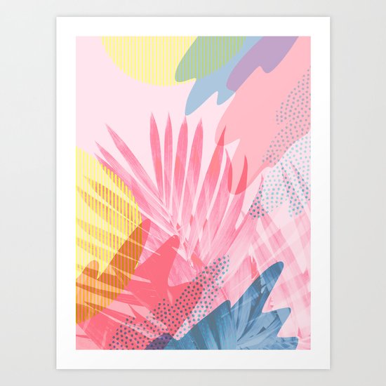 Pastel Jungle Art Print