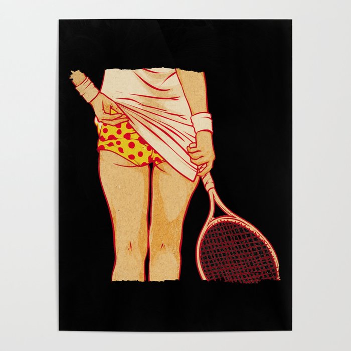 Tennis Skirt Woman Poster