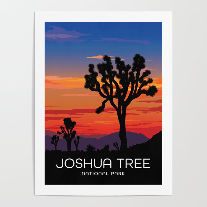 Joshua Tree National Park at Sunset Poster