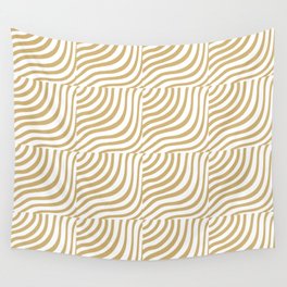 Gold Striped Shells Wall Tapestry