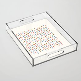 Abstract Rainbow Sprinkles Acrylic Tray