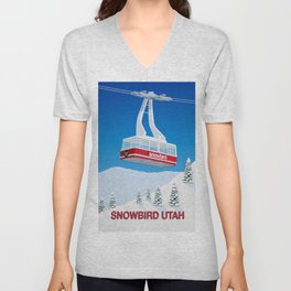 Snowbird Ski Resort V Neck T Shirt
