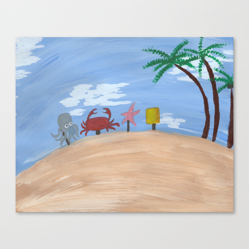 Above Bikini Bottom Canvas Print By Mrsziggy Society6