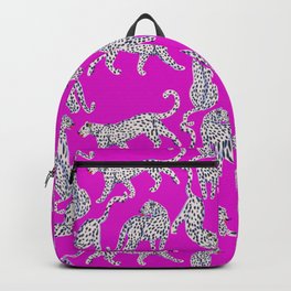 Abstract white leopards with red lips Backpack