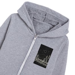 Night Forest Linescape Kids Zip Hoodie