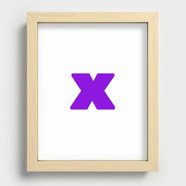 x (Violet & White Letter) Recessed Framed Print