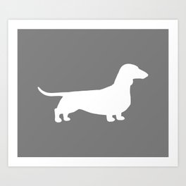 Dachshund Silhouette(s) Wiener Dog Kunstdrucke