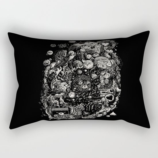 Spark-Eyed Oblivion Cascade Blues Rectangular Pillow