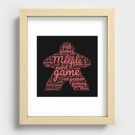 Red Meeple Board Game Geek Word Art Recessed Framed Print