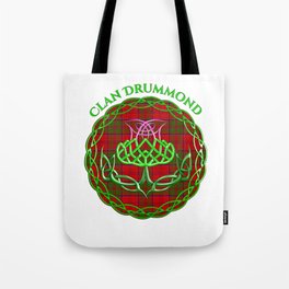  Drummond Scottish Tartan Celtic Thistle Tote Bag