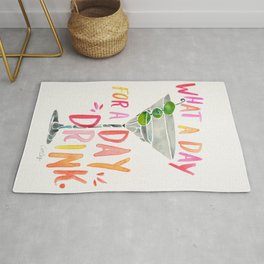 What a Day for a Day Drink – Melon Typography Area & Throw Rug