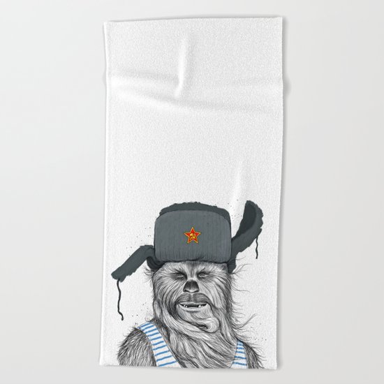 Russian Chewbacca Beach Towel