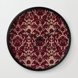 Blooms in Gold Wall Clock