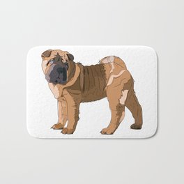Shar Pei dog Bath Mat | Drawing, Iphonecase, Decor, Homedecor, Dog, Sketch, Sticker, Dogs, Digitaldesign, Laptopsleeve 