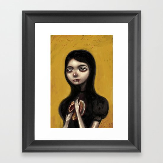 A Hunger That Will Not Go Away Framed Art Print