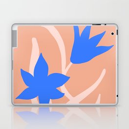 dancing blue lilies on blush pink  Laptop Skin