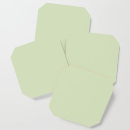 SOOTHING GREEN COLOR.  Plain Pale Celadon  Coaster