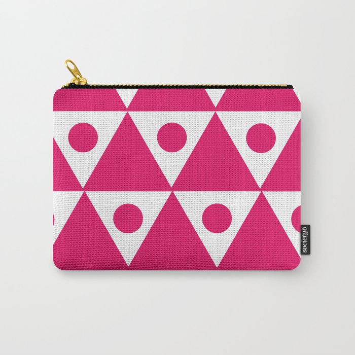 Pink Traingles Carry-All Pouch