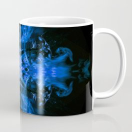 Blue Fire Dragons Coffee Mug | Mandala, Collage, Blue, Shamanism, Photomontage, Light, Digital, Dragon, Reflection, Fire 