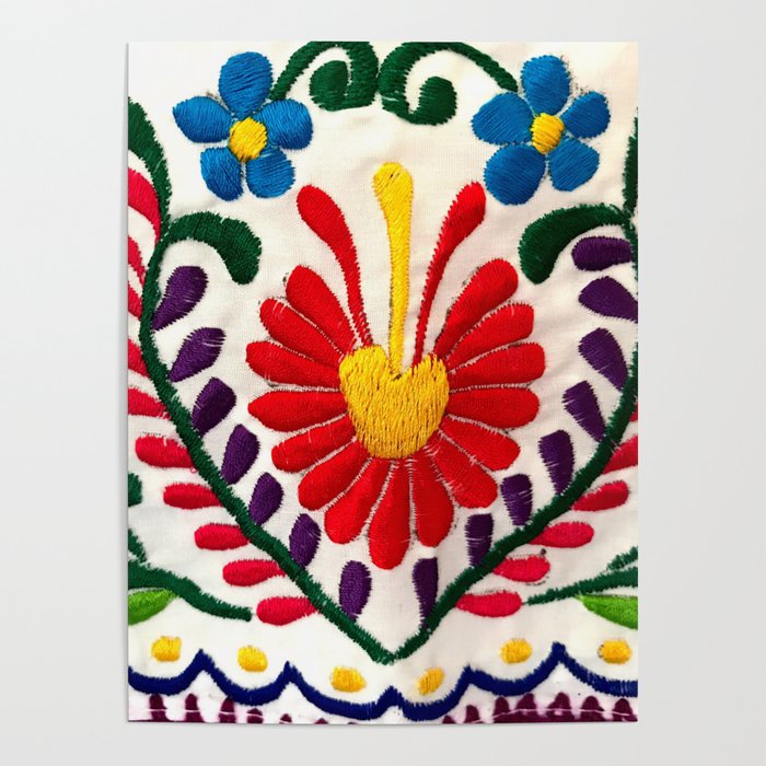 Red Mexican Flower Poster