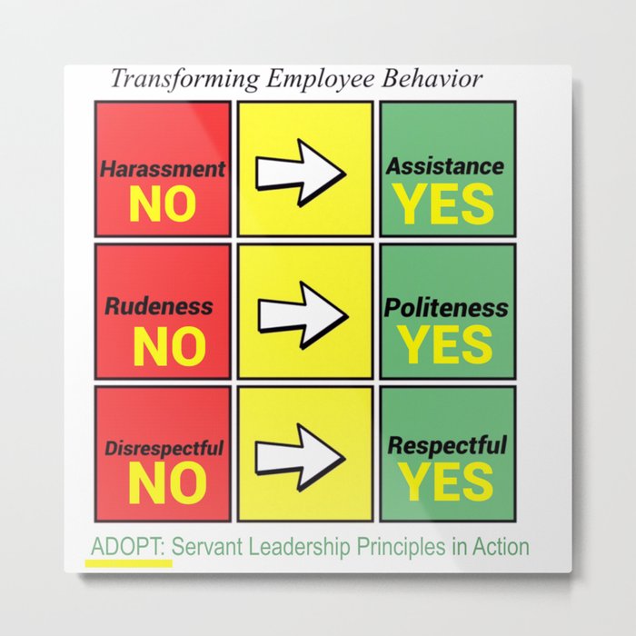 Stop Workplace Bullying Project: Employee Behavior Metal Print