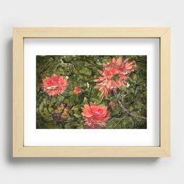 Pink flowers by Lika Ramati Recessed Framed Print