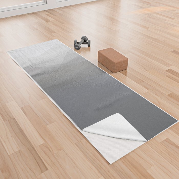Soft Gray Morning Scenery Yoga Towel