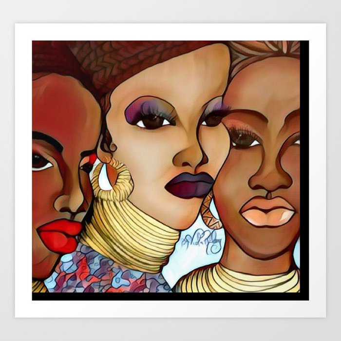 Women Of Color Art Print By Violariley