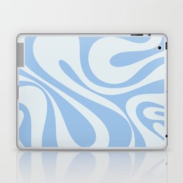 Mod Swirl Retro Abstract Pattern in Light Powder Blue Laptop Skin
