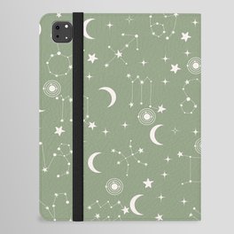 stars and constellations green iPad Folio Case