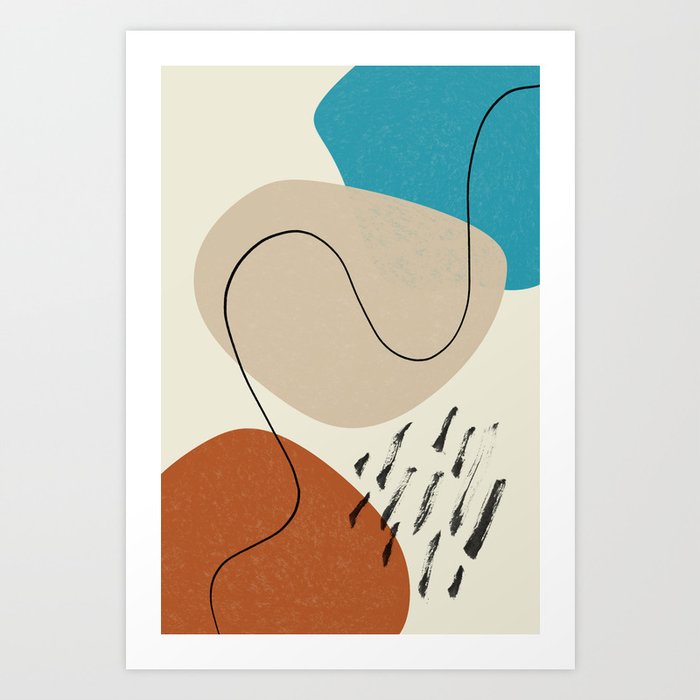 Abstract contemporary shapes #1 Art Print